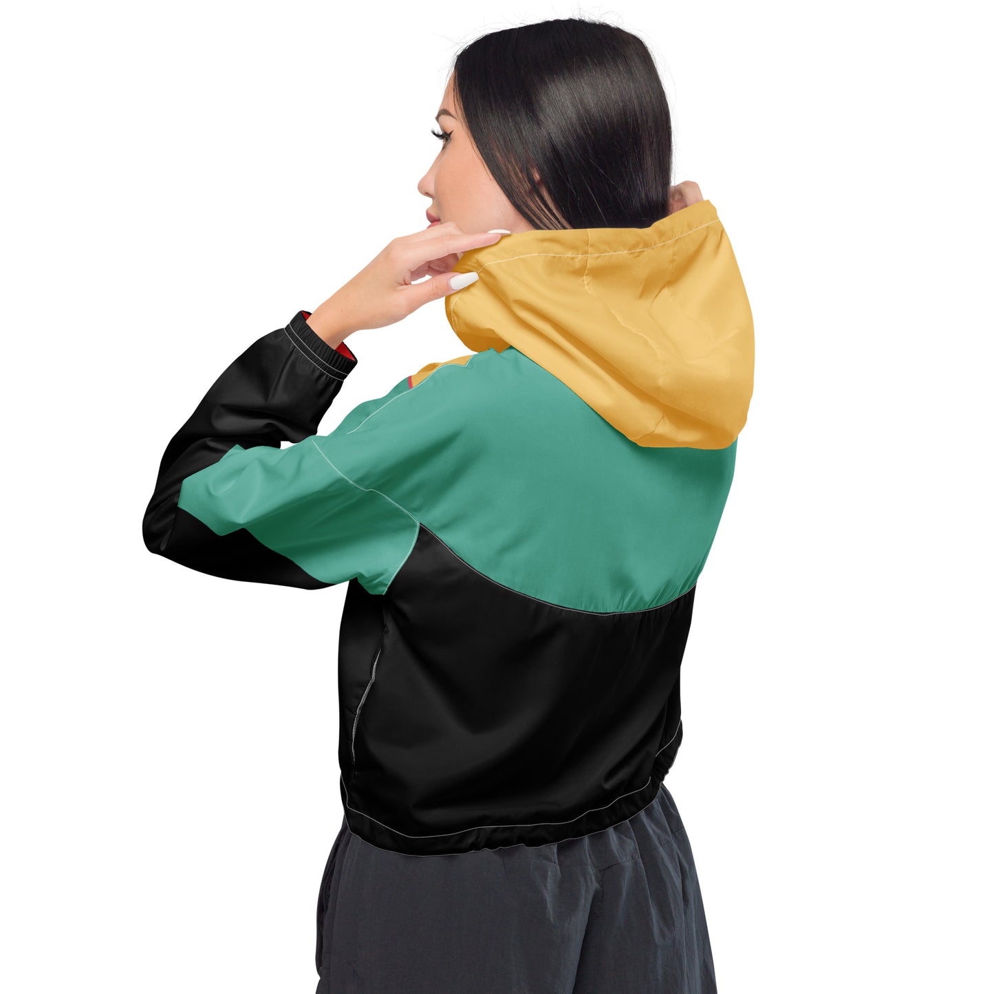 Cropped Windbreaker Jacket - The Wave Whisperers