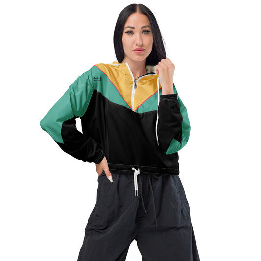 Cropped Windbreaker Jacket - The Wave Whisperers