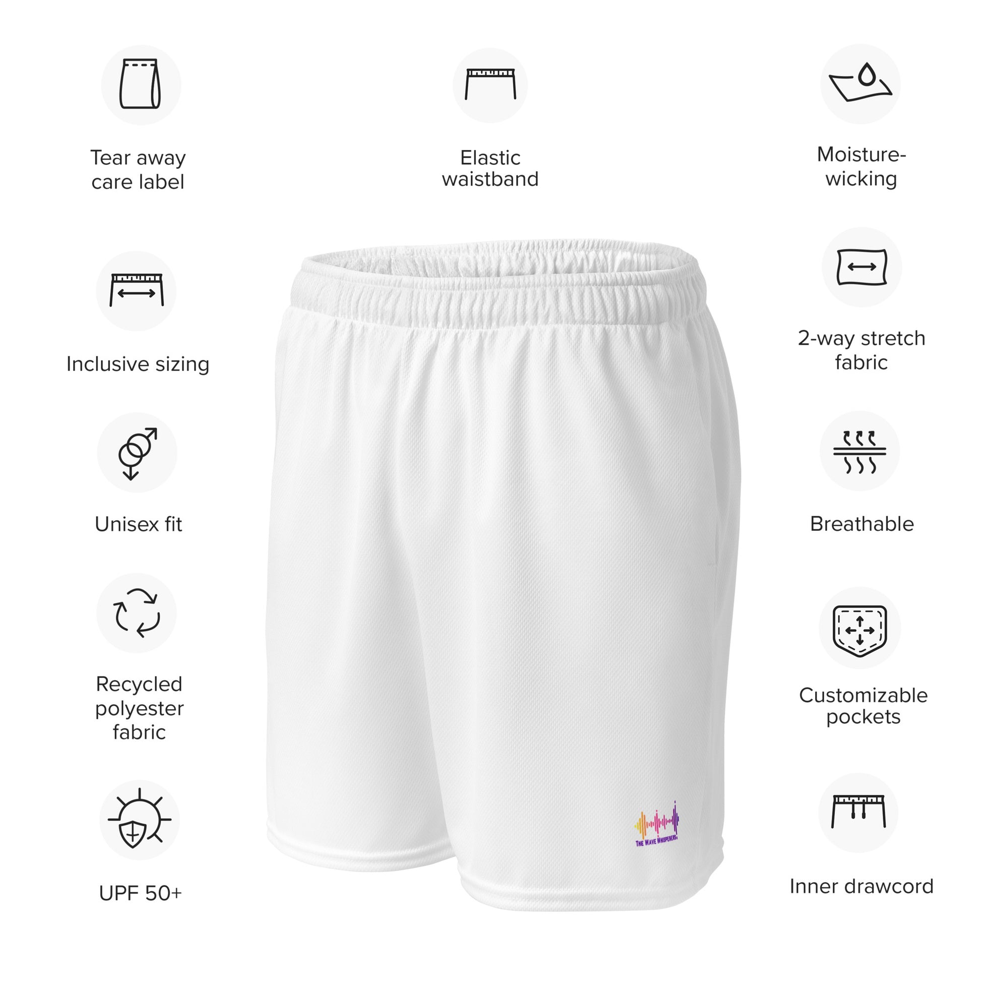 Unisex mesh shorts - The Wave Whisperers     