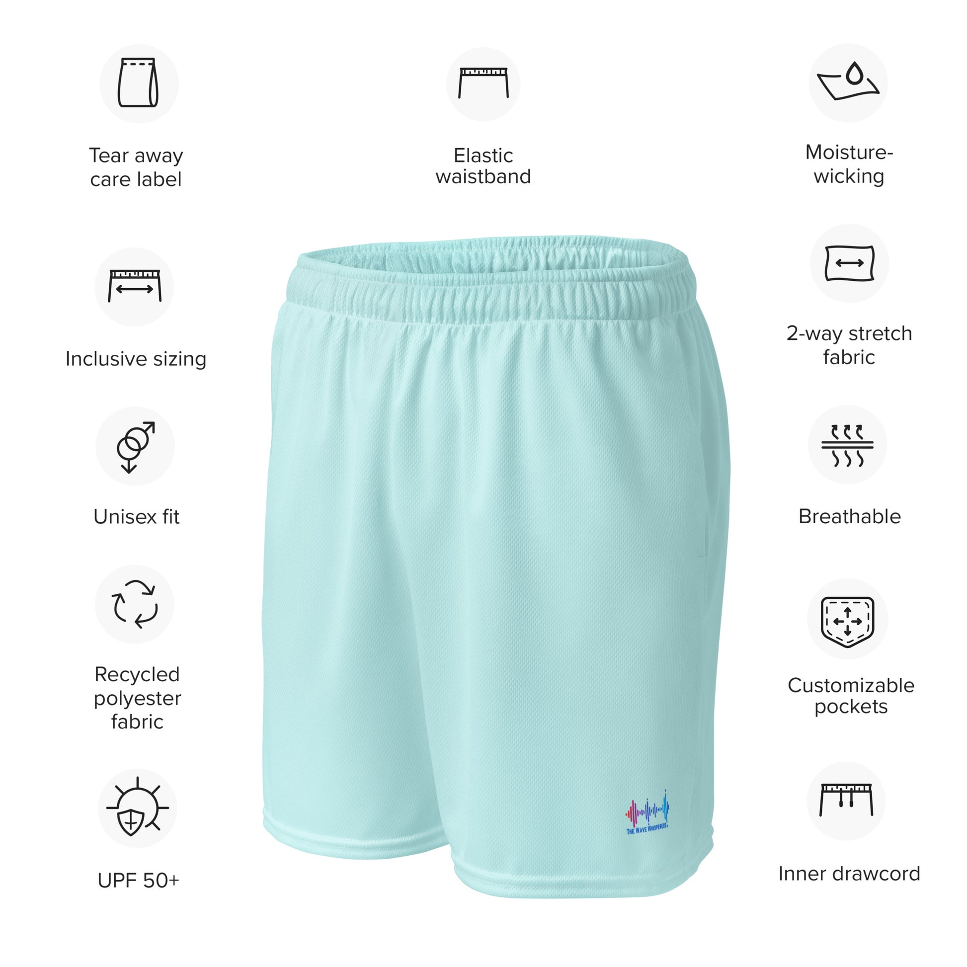Unisex Mesh Sport Shorts - The Wave Whisperers     