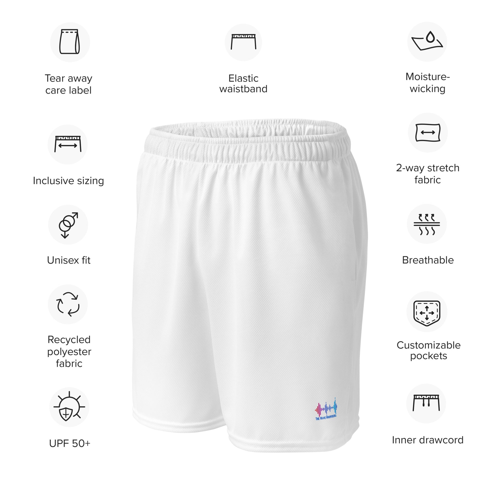 Unisex Mesh Sport Shorts - The Wave Whisperers     
