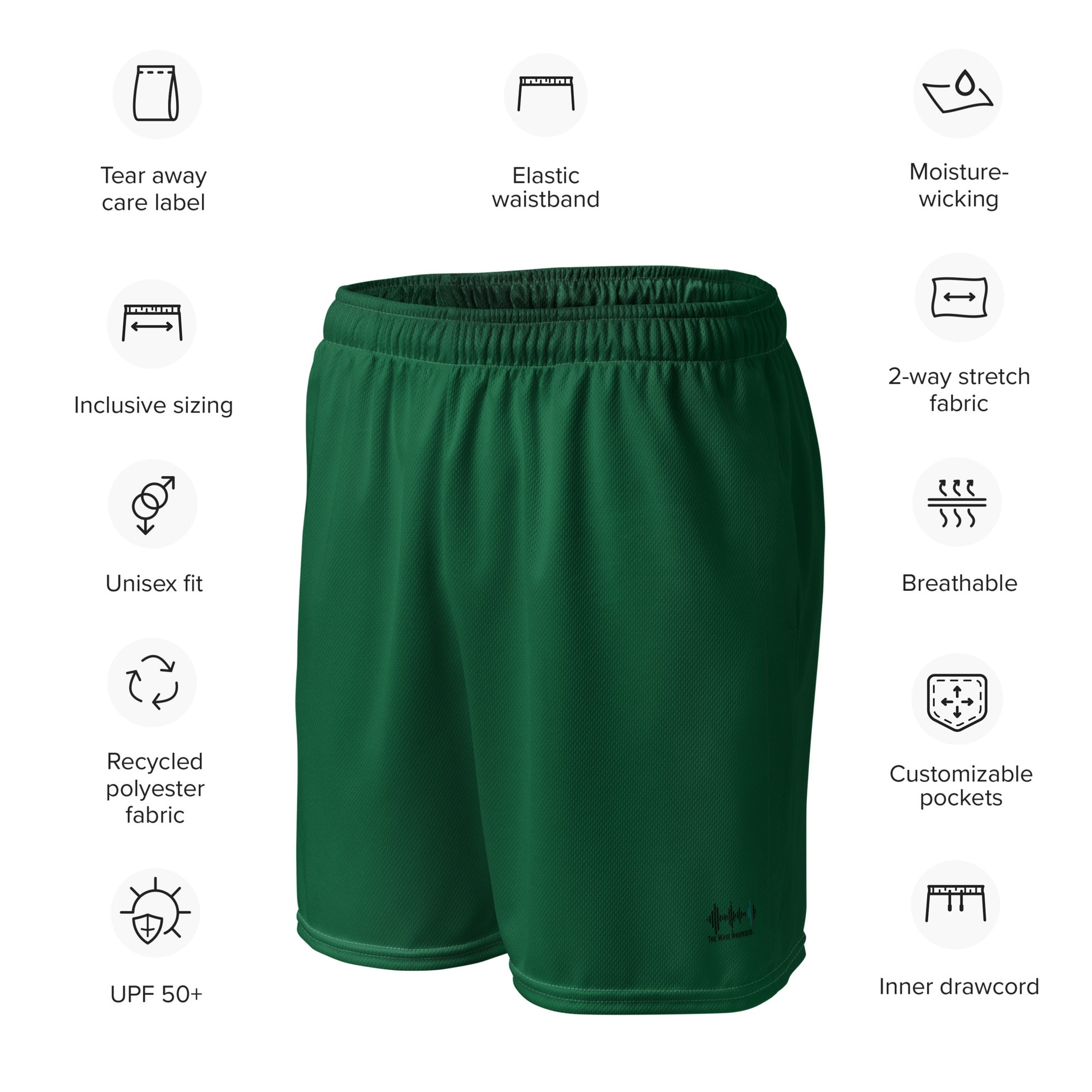 Mesh Unisex Shorts - The Wave Whisperers     
