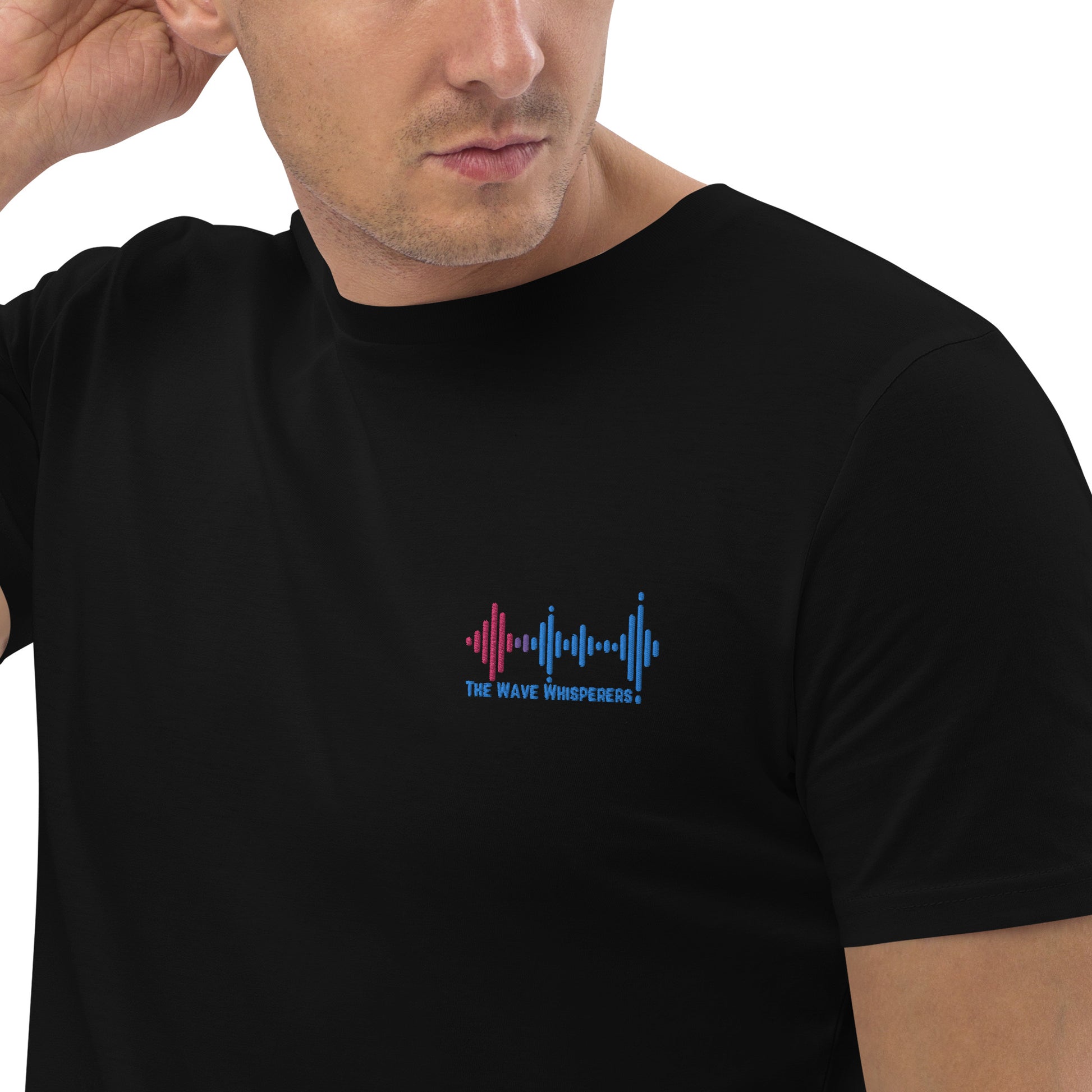 Unisex organic cotton t-shirt | Embroidered Logo - The Wave Whisperers     