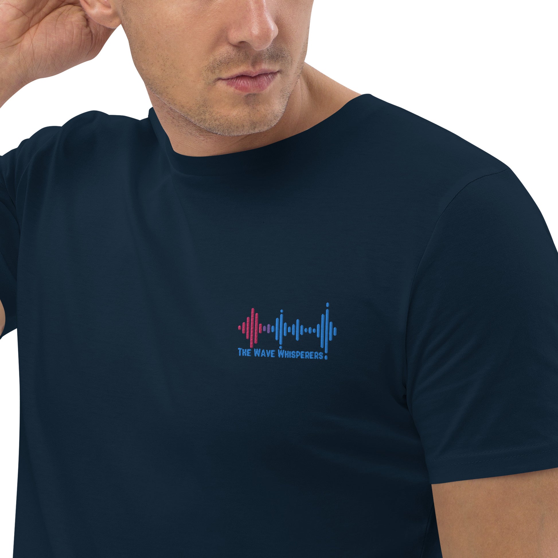 Unisex organic cotton t-shirt | Embroidered Logo - The Wave Whisperers     