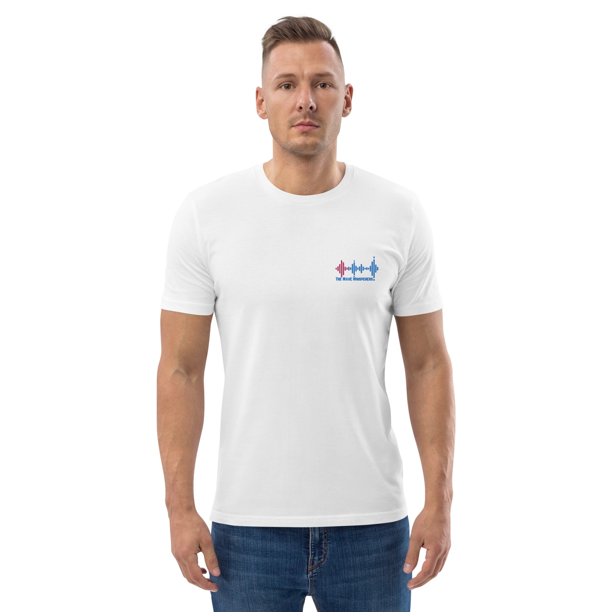 Unisex organic cotton t-shirt | Embroidered Logo - The Wave Whisperers     