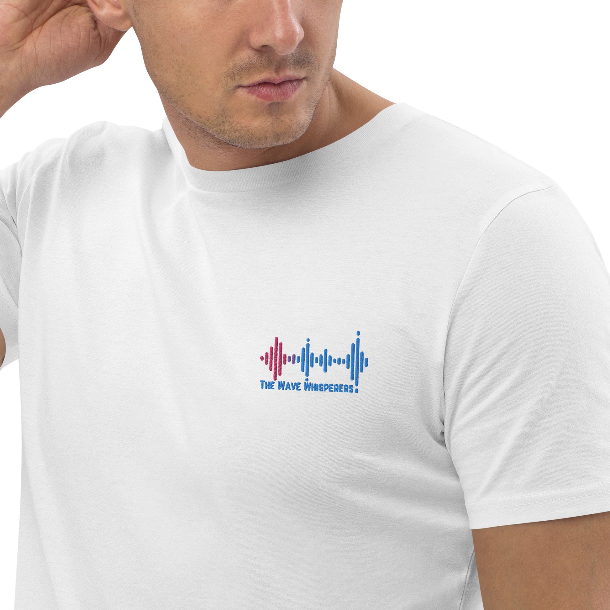 Unisex organic cotton t-shirt | Embroidered Logo - The Wave Whisperers     